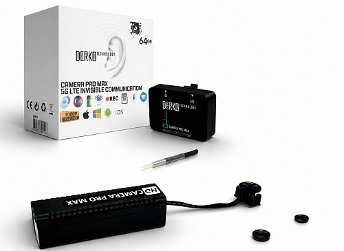 Передовая система 5G/LTE с микрокамерой 5MP Full HD 10x zoom и микронаушник магнит Cylinder 2 мм