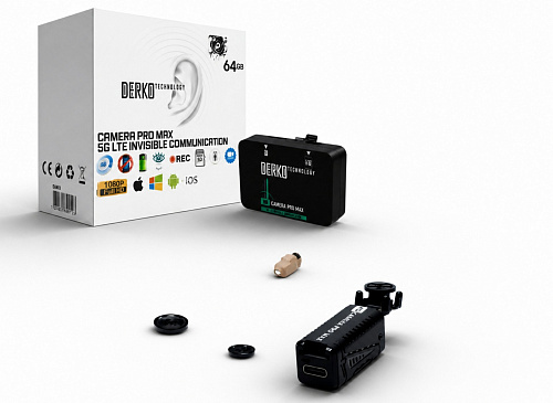 Передовая система 5G/LTE с микрокамерой 5MP Full HD 10x zoom и микронаушник Gold 10 мм