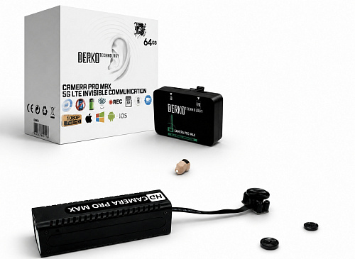 Передовая система 5G/LTE с микрокамерой 5MP Full HD 10x zoom и микронаушник Mega 8 мм