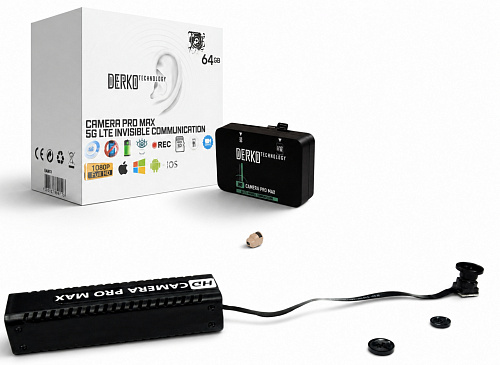 Передовая система 5G/LTE с микрокамерой 16MP Full HD 10x zoom и микронаушник Pico 4 мм