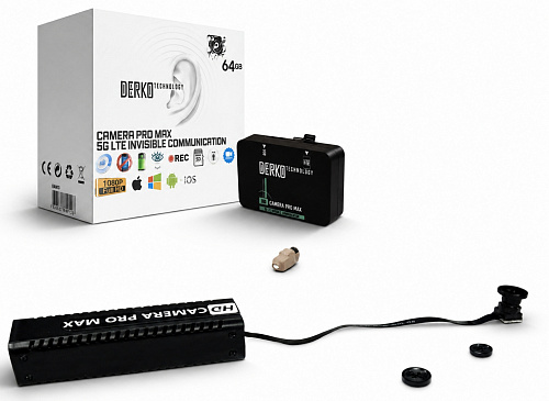 Передовая система 5G/LTE с микрокамерой 16MP Full HD 10x zoom и микронаушник Gold 10 мм