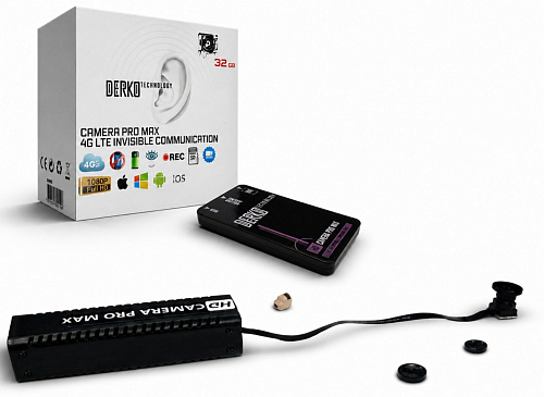 Передовая система 4G/LTE с микрокамерой 16MP Full HD 10x zoom и микронаушник Pico 4 мм