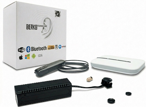 Wi-Fi микрокамера A300 5MP Full HD 10x zoom и 4G WiFi роутер LTE M8-E с Bluetooth-гарнитурой Profit BT02 и микронаушником Nano 6 мм